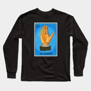 Loteria La Mano Mexican Icon Long Sleeve T-Shirt